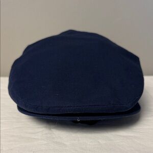 Stetson Navy Flat Cap Newsboy Hat Cotton Blend Size L